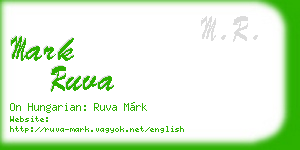 mark ruva business card
